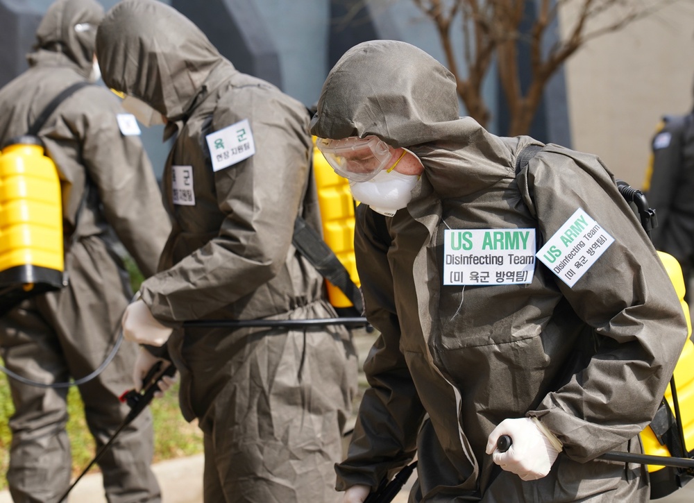 U.S. Army conducts Combined disinfection with Republic of Korea Army