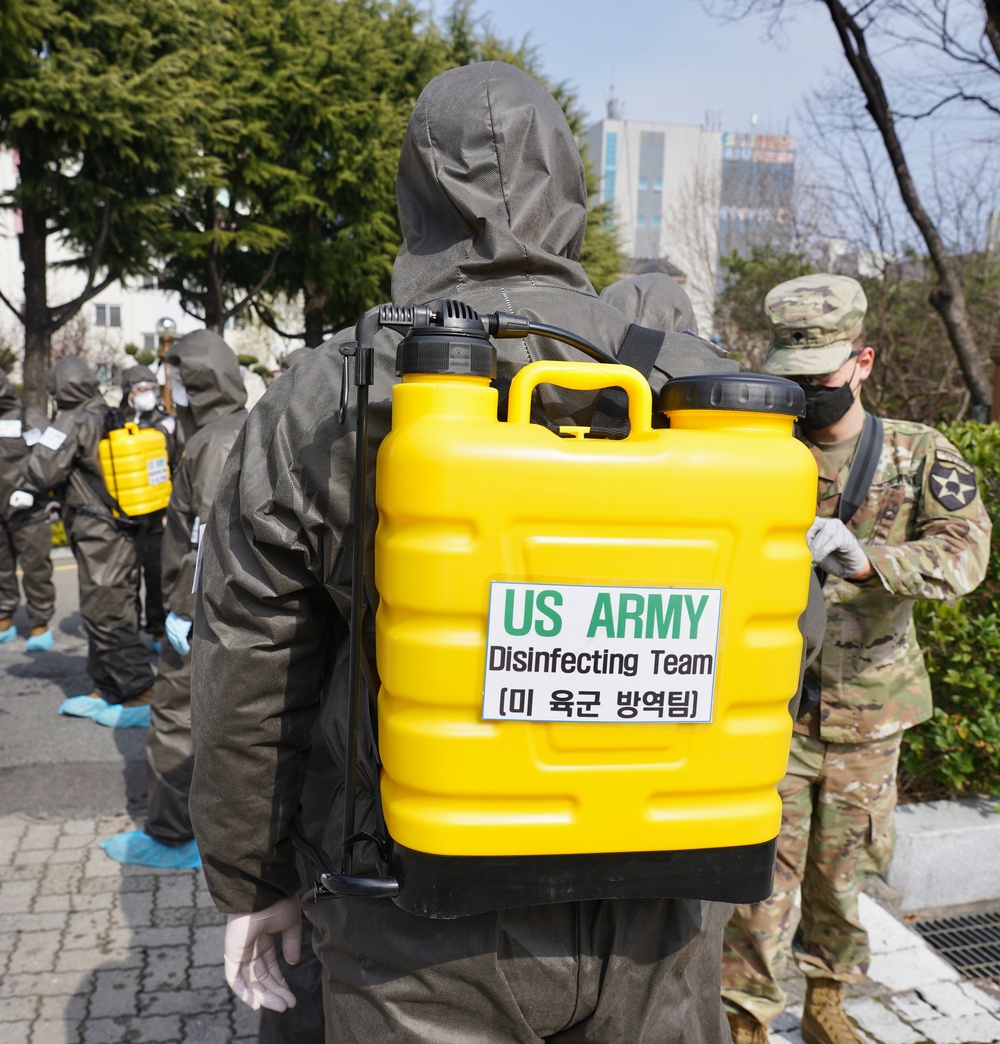 U.S. Army conducts Combined disinfection with Republic of Korea Army