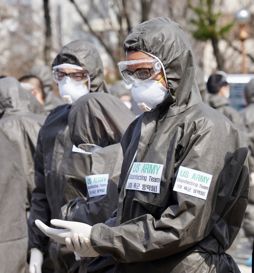 U.S. Army conducts Combined disinfection with Republic of Korea Army