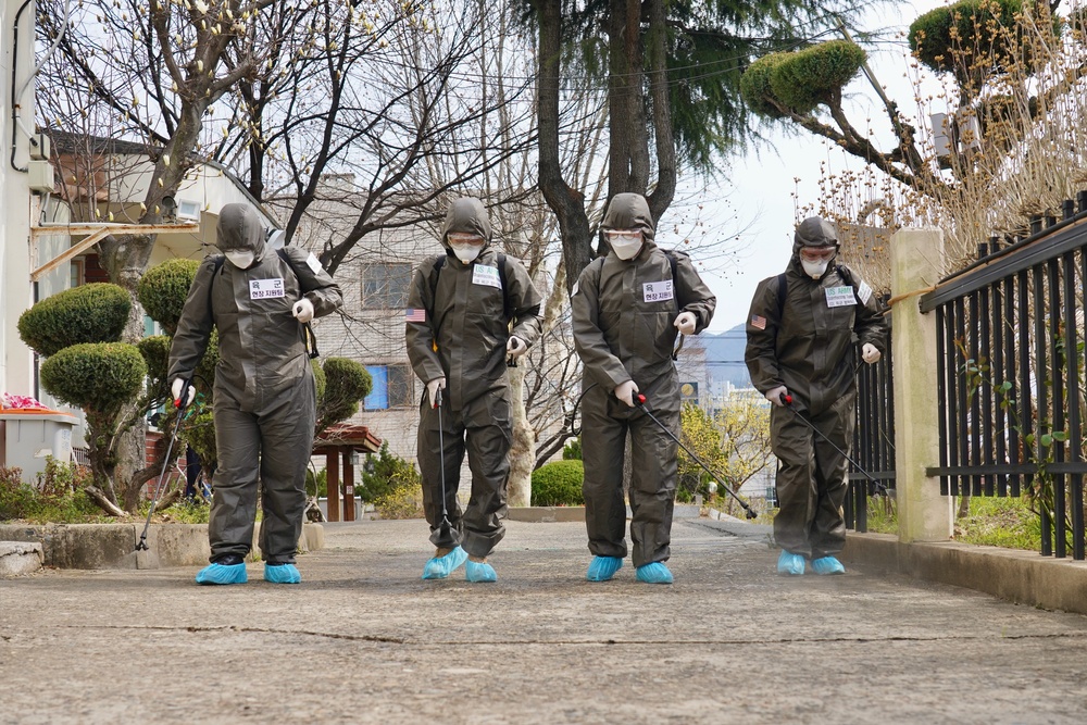 US Army conducts Combined disinfection with Republic of Korea Army