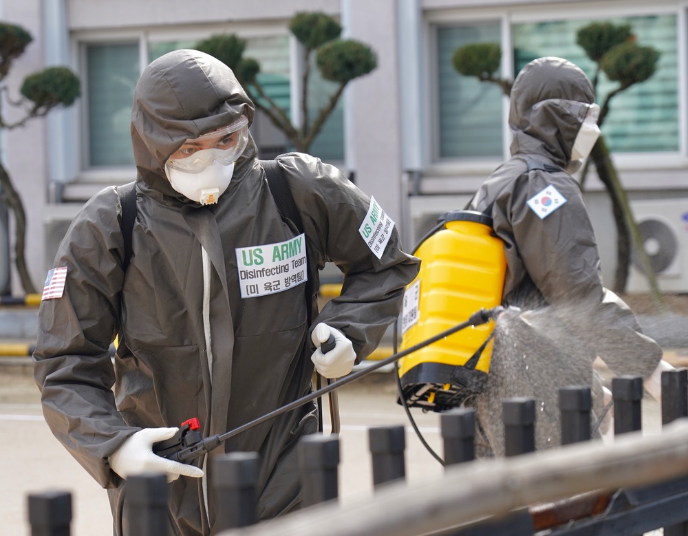 US Army conducts Combined disinfection with Republic of Korea Army