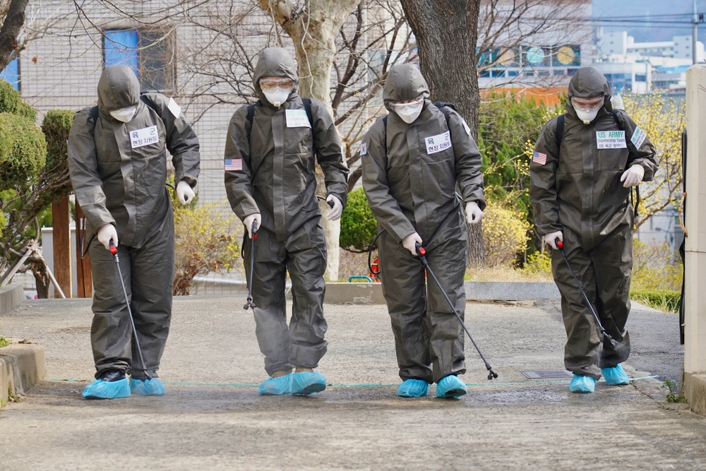 US Army conducts Combined disinfection with Republic of Korea Army