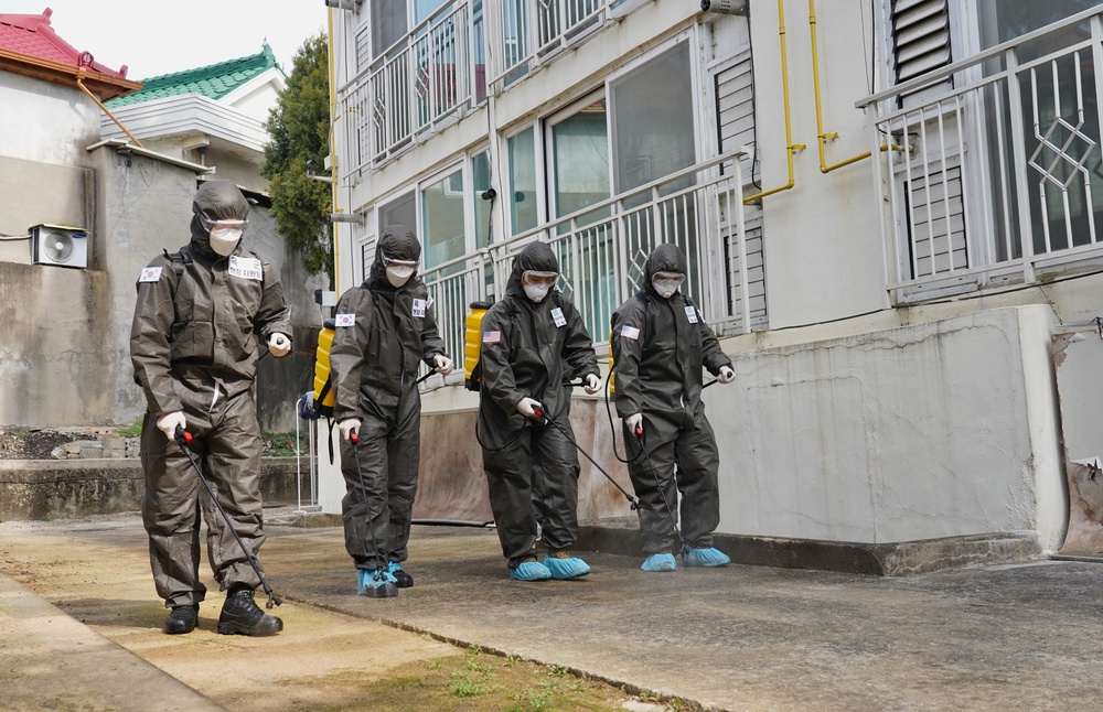 US Army conducts Combined disinfection with Republic of Korea Army