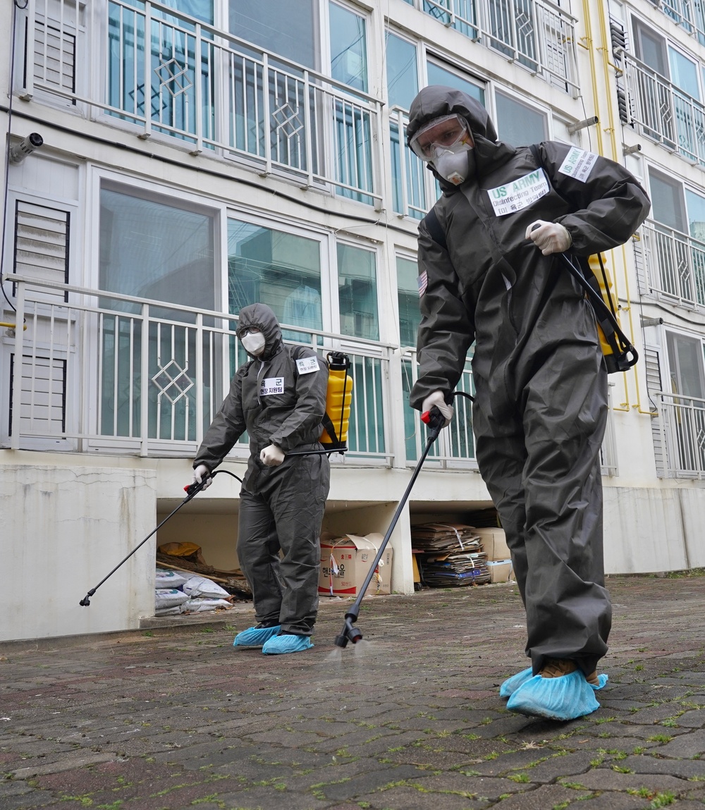 US Army conducts Combined disinfection with Republic of Korea Army