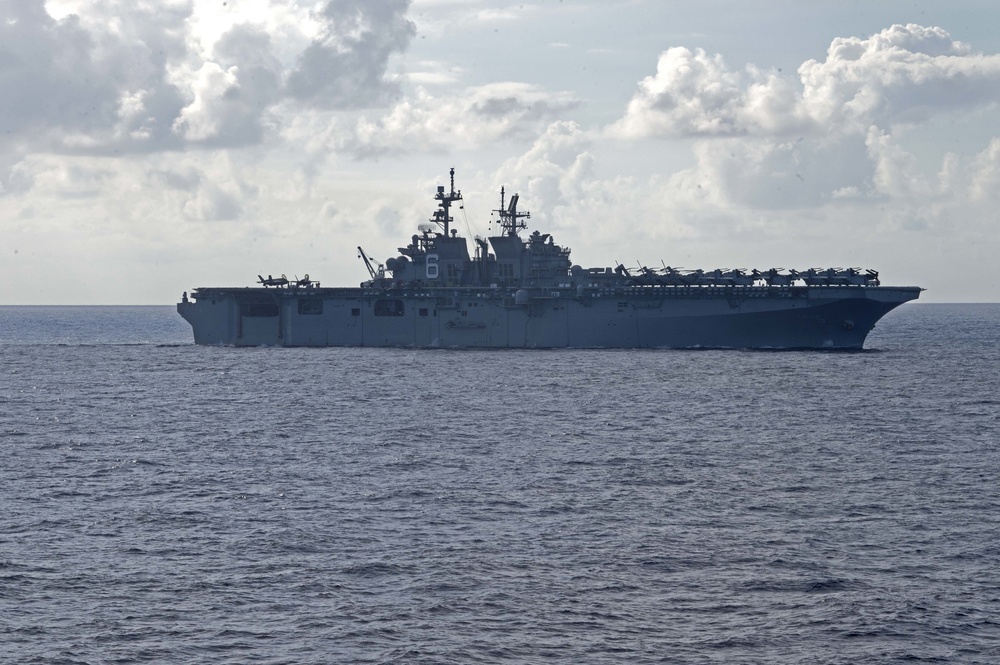 USS Gabrielle Giffords operates with USS America