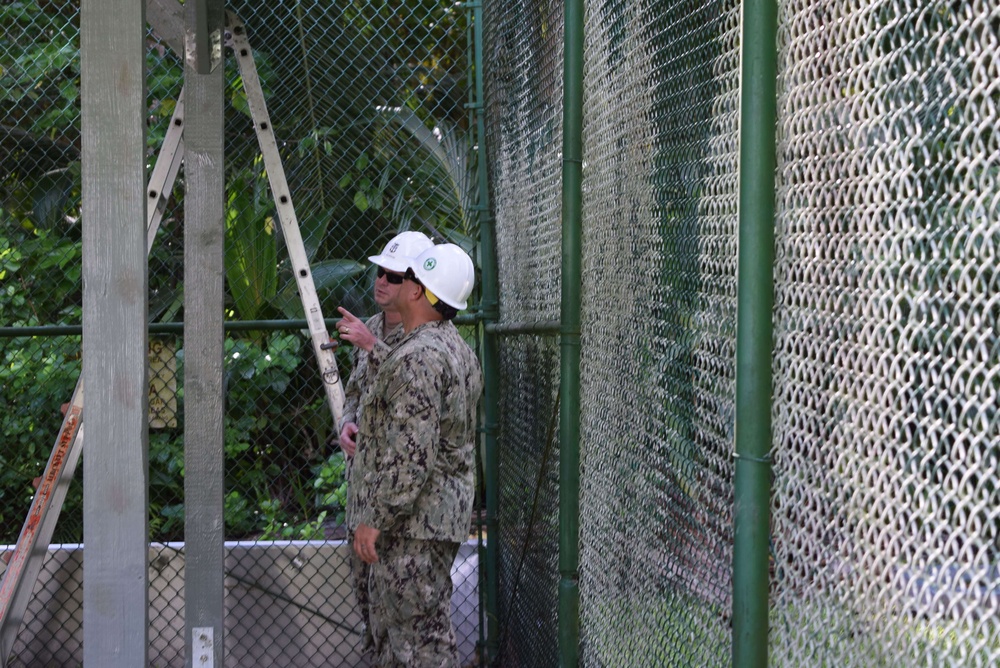 U.S. Navy Seabees from NMCB 5’s Detail Diego Garcia conduct high quality construction