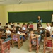Local Palawan children in their new school built by U.S. Navy Seabees with NMCB-5