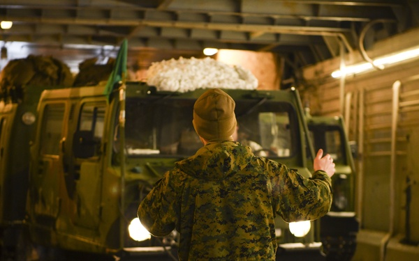 MRF-E loads tactical vehicles for maritime operations