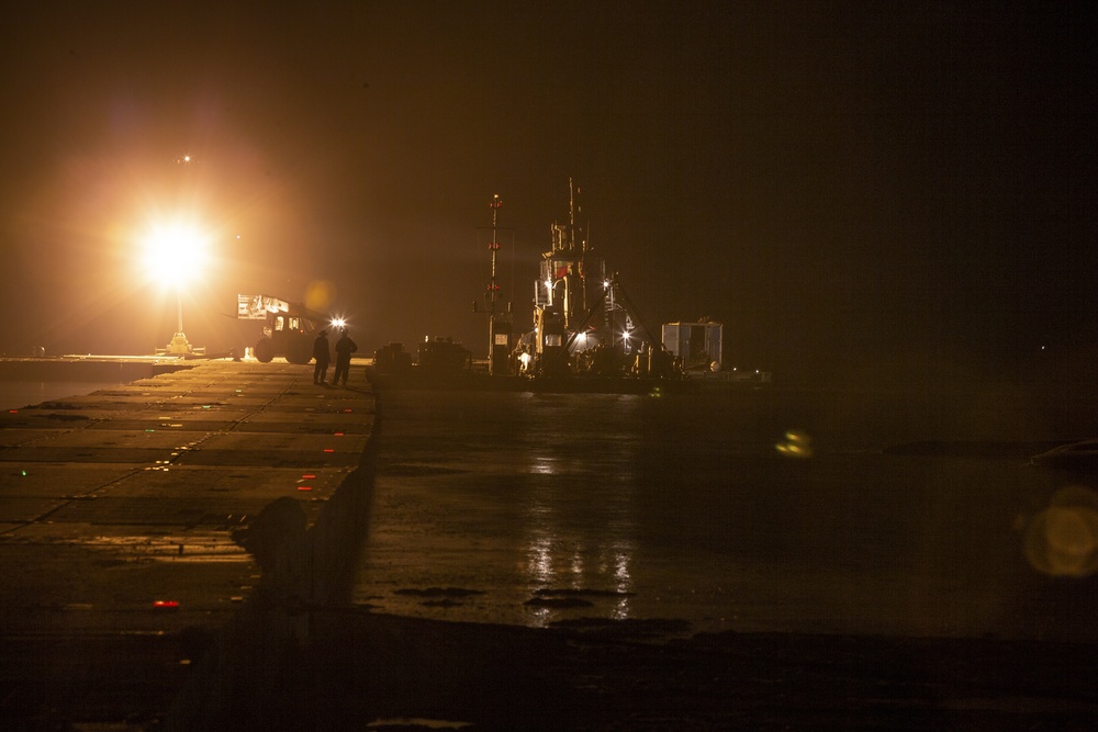 U.S. Army Offloads Vehicles During Native Fury 20