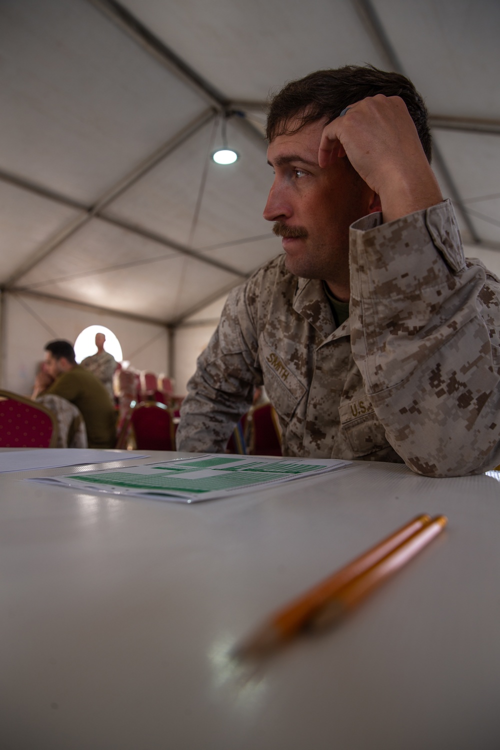 U.S. Navy Takes Advancement Tests While at NF20