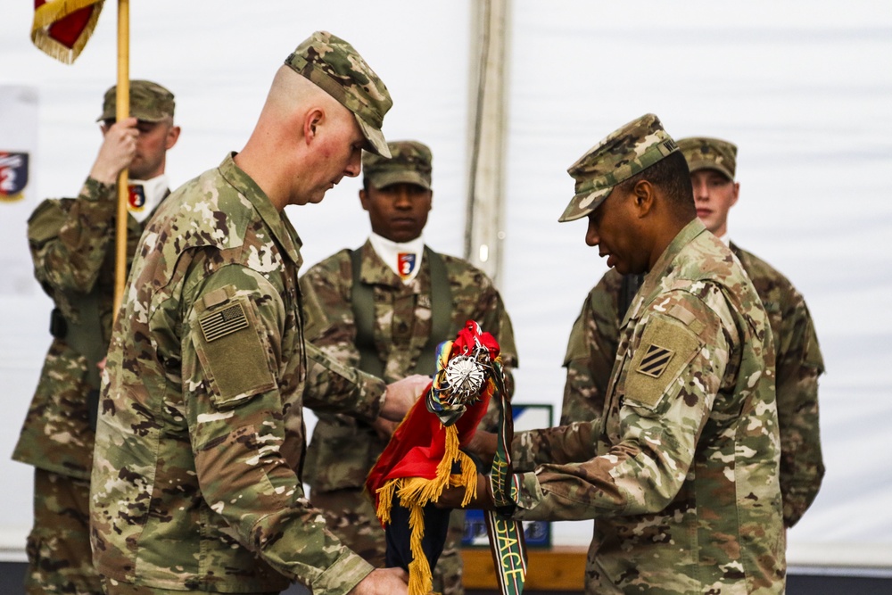 Spartan brigade uncases Colors at Camp Ziemsko, DPTA, Poland