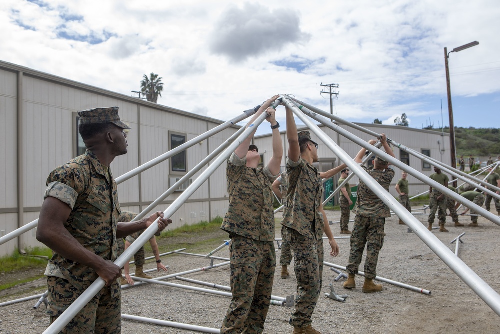 Camp Pendleton Marines set up a medical isolation and observation center