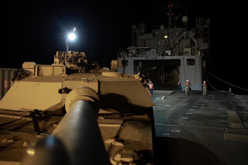 U.S. Marines, Sailors, and Soldiers Conduct Maritime Prepositioning Force Operations