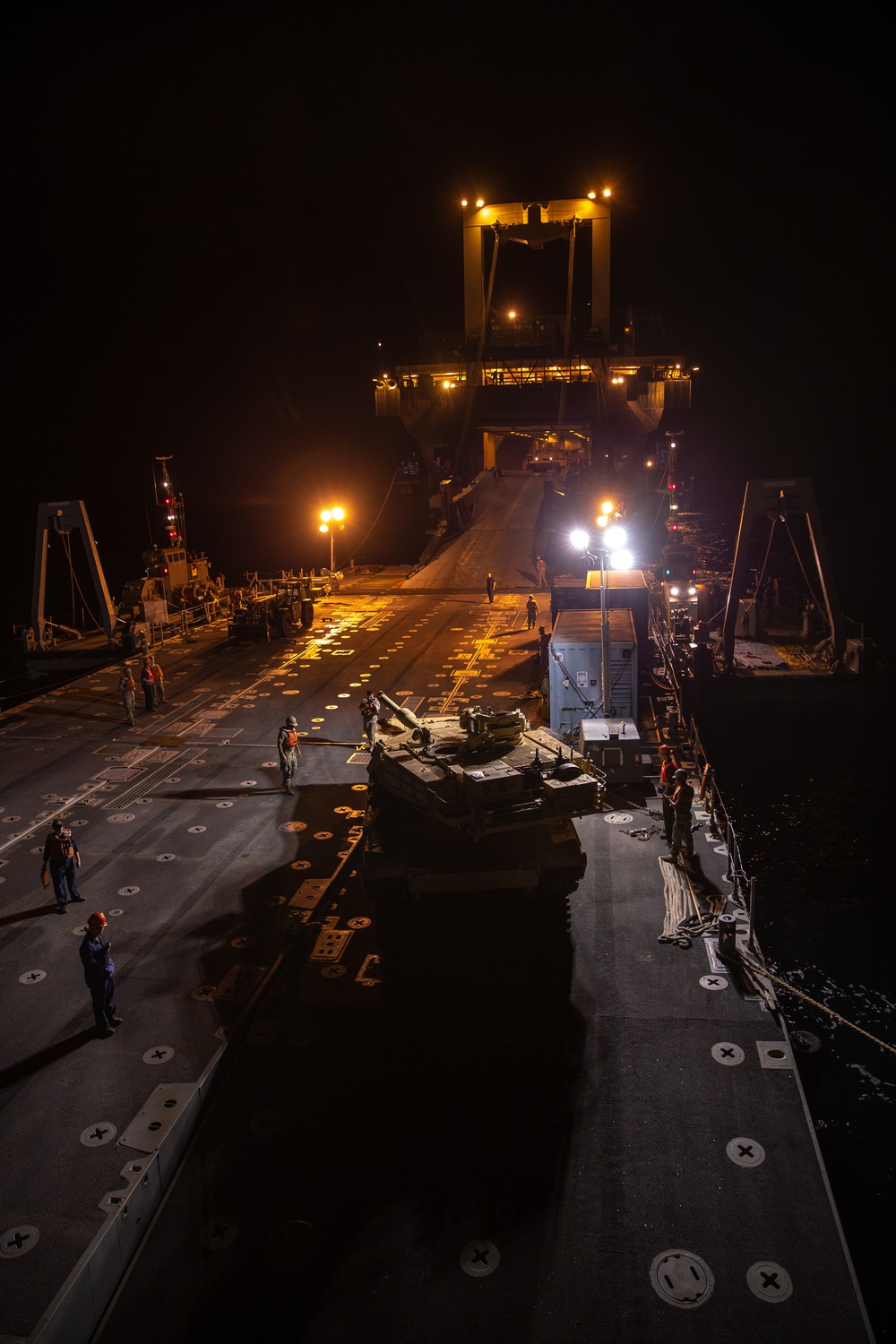 U.S. Marines, Sailors, and Soldiers Conduct Maritime Prepositioning Force Operations