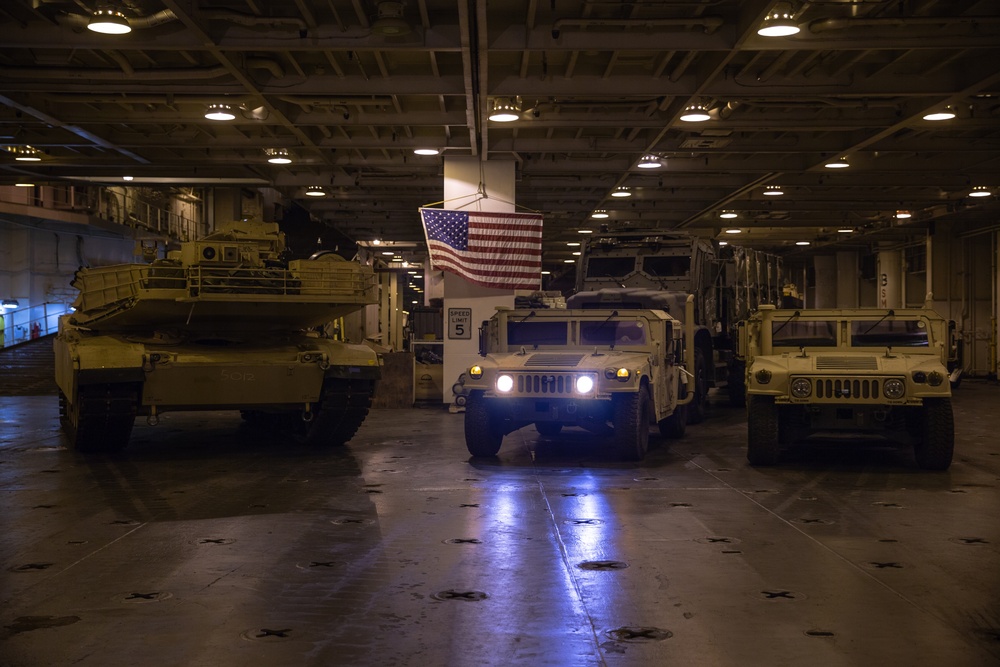 U.S. Marines, Sailors, and Soldiers Conduct Maritime Prepositioning Force Operations