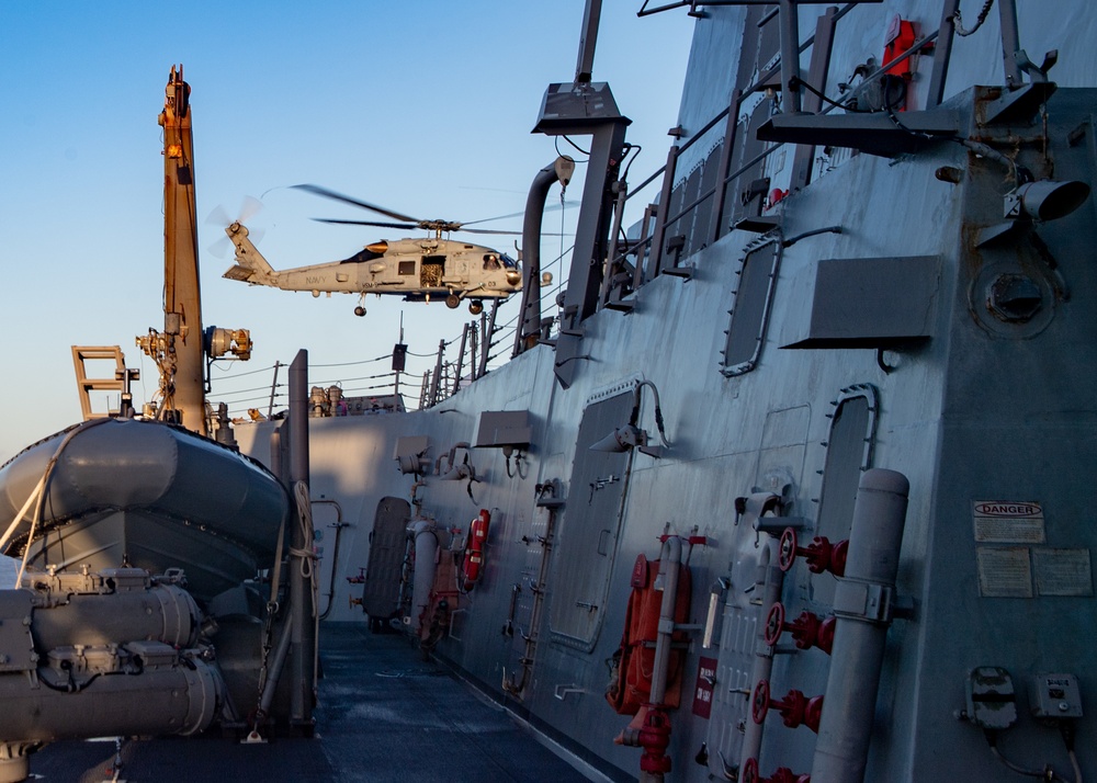 USS Mustin Conducts Anti-Submarine Exercise