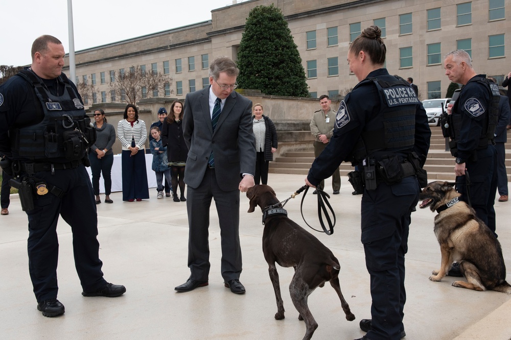 Deputy Secretary of Defense hosts K-9 Appreciation Day