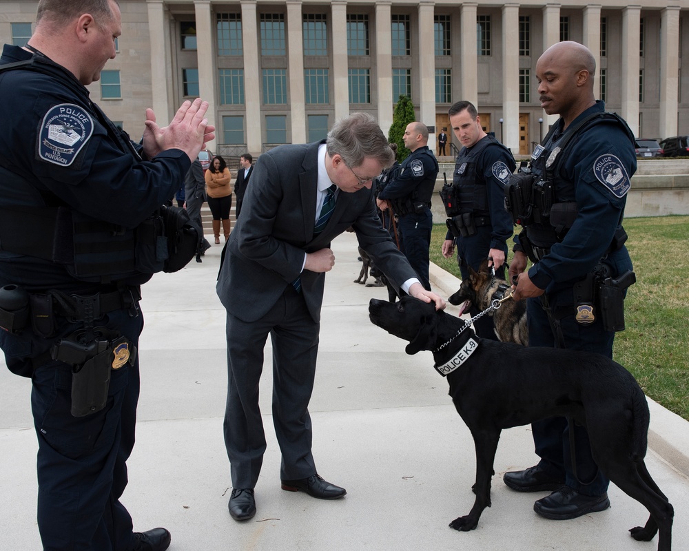 Deputy Secretary of Defense hosts K-9 Appreciation Day