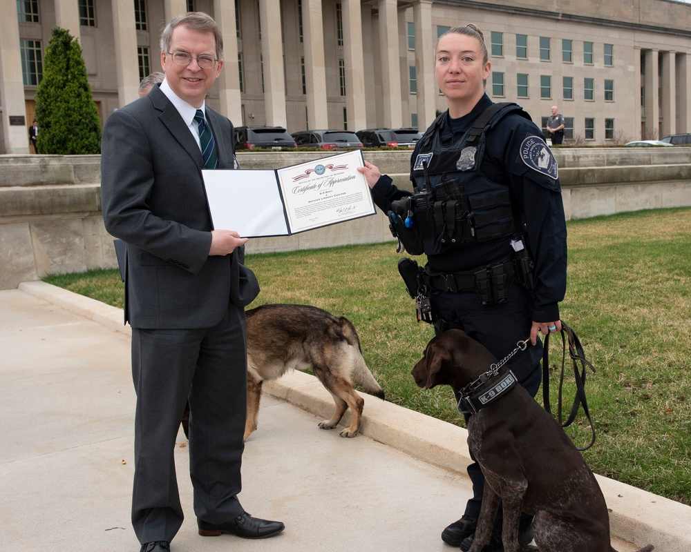 Deputy Secretary of Defense hosts K-9 Appreciation Day