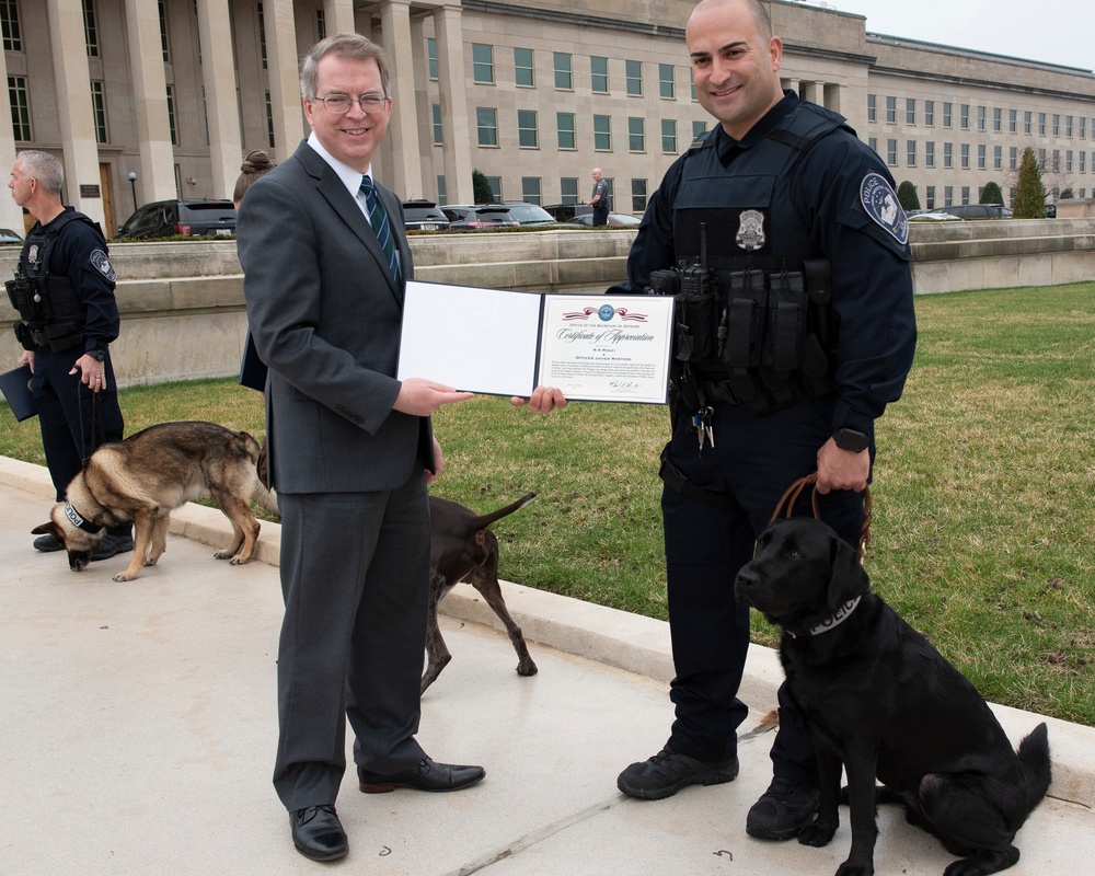 Deputy Secretary of Defense hosts K-9 Appreciation Day