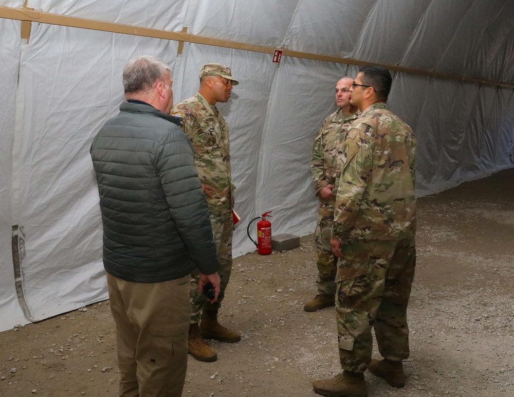 1st Infantry Division Forward CSM visits troops