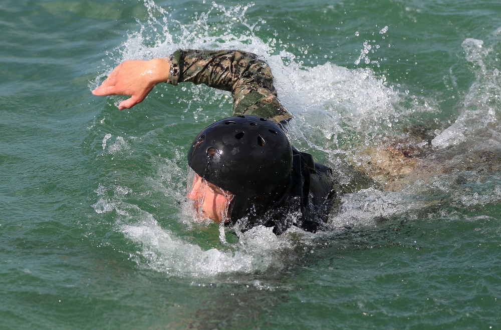 Special Forces Combat Diver Students Participate In Water Jump