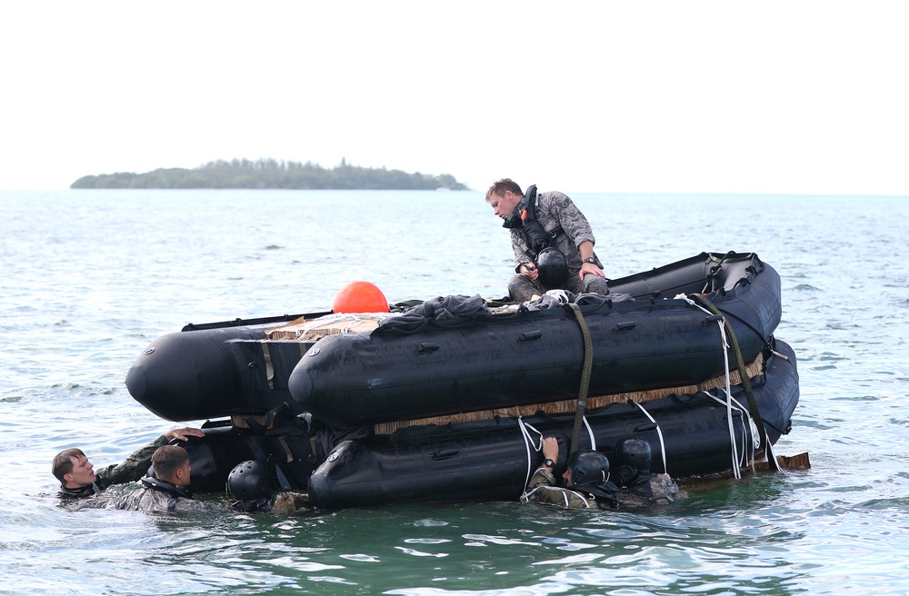 Special Forces Combat Diver Students Participate In Water Jump