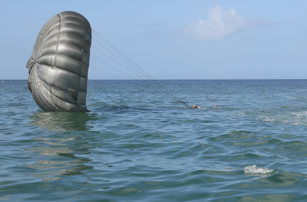 Special Forces Combat Diver Students Participate In Water Jump