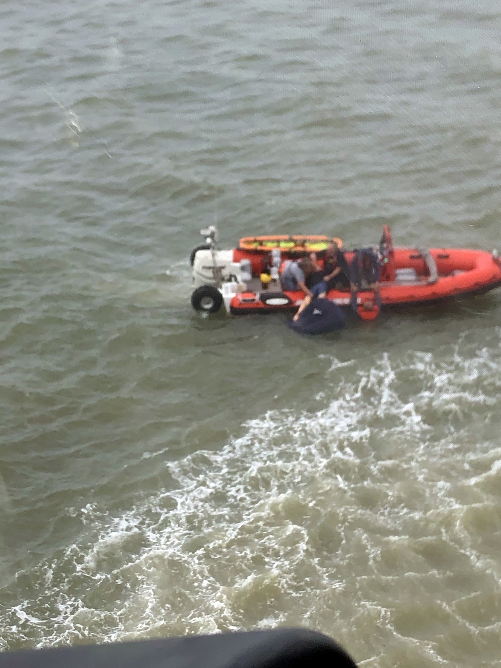 Coast Guard, Jamaica Beach Fire Department rescue 2 mariners near Galveston, Texas