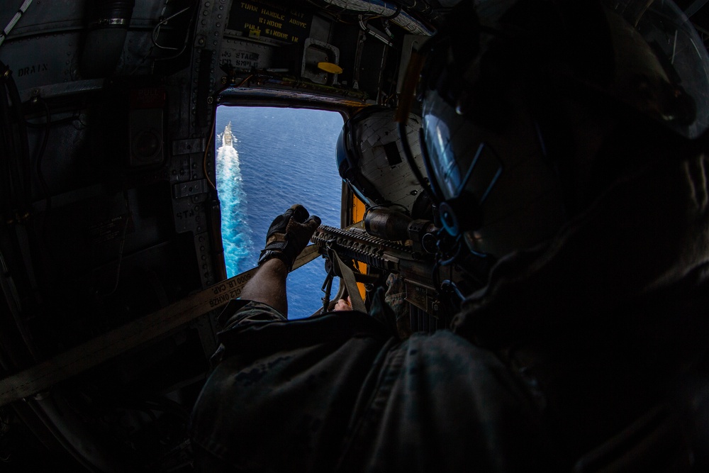 Guardian Angel; 31st MEU Marine provides aerial sniper coverage during VBSS