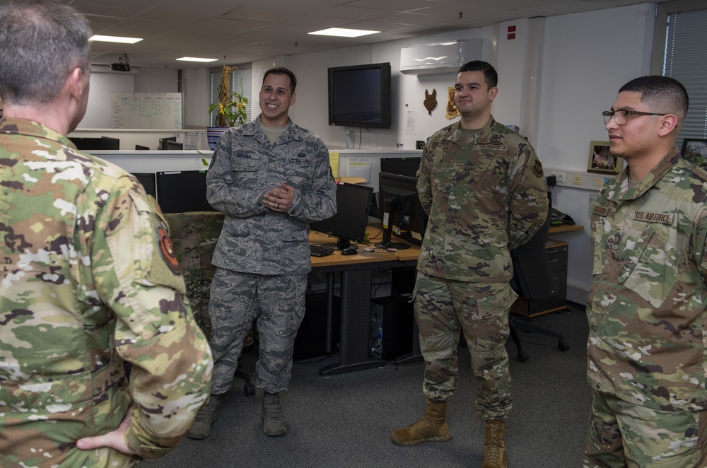 Third Air Force Command Team visits the 52nd FW
