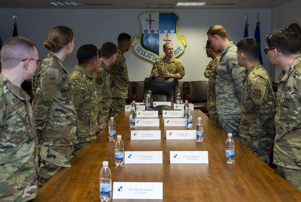 Third Air Force Command Team visits the 52nd FW