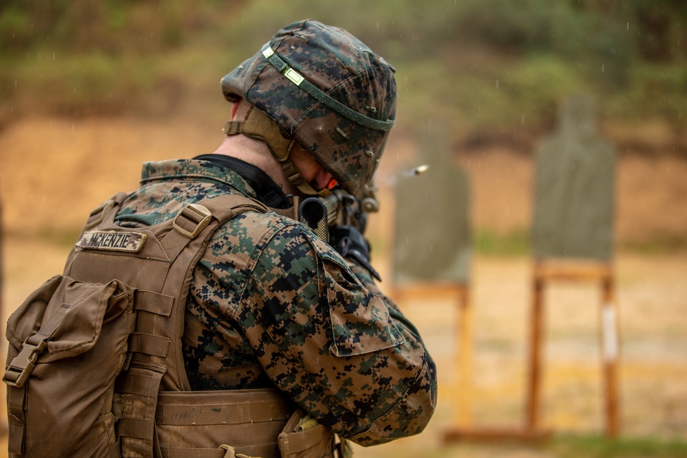 U.S. Marines conduct marksmanship drills