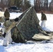 Cold-Weather Operations Course students practice building Arctic tent