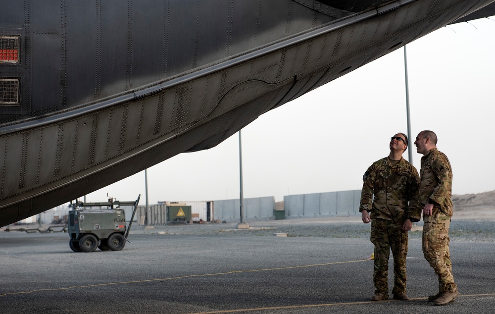 ASAB Midnight Marauders visit AC-130s and MC-130s