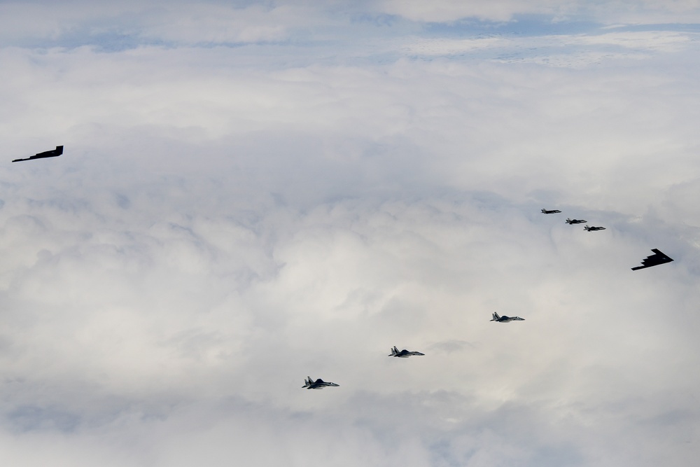 Bomber Task Force Europe over Iceland