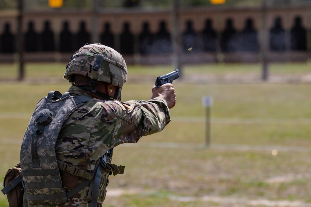 Alabama National Guard Marksmanship Team Soldiers compete in the U.S. Army Small Arms Championships