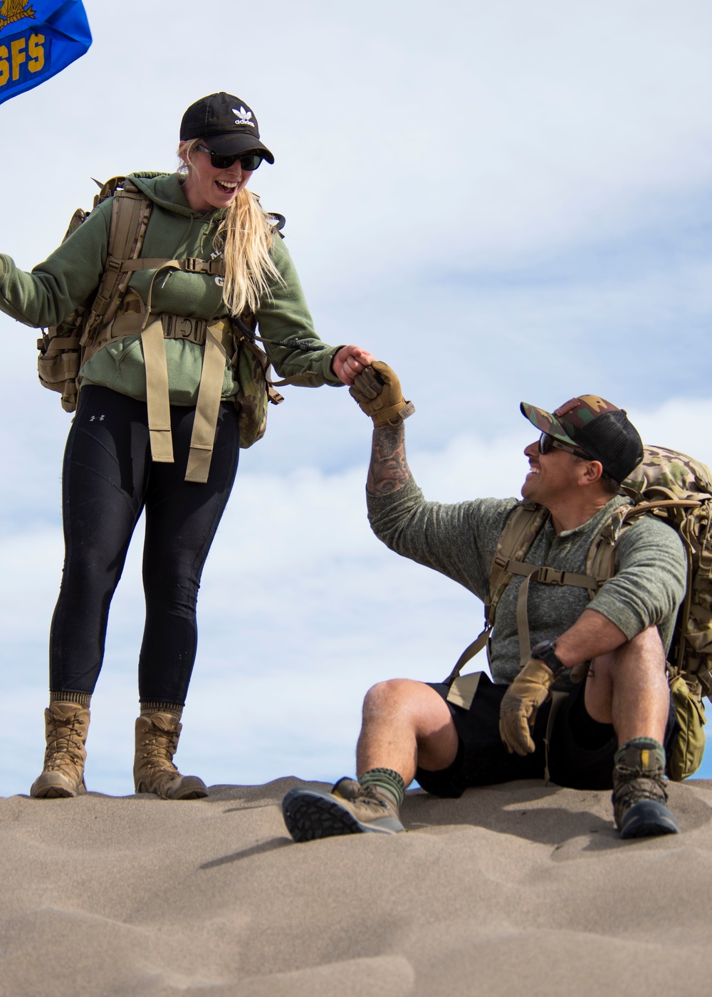 Airmen ruck 26 miles in sand dunes to tribute the Bataan Death March