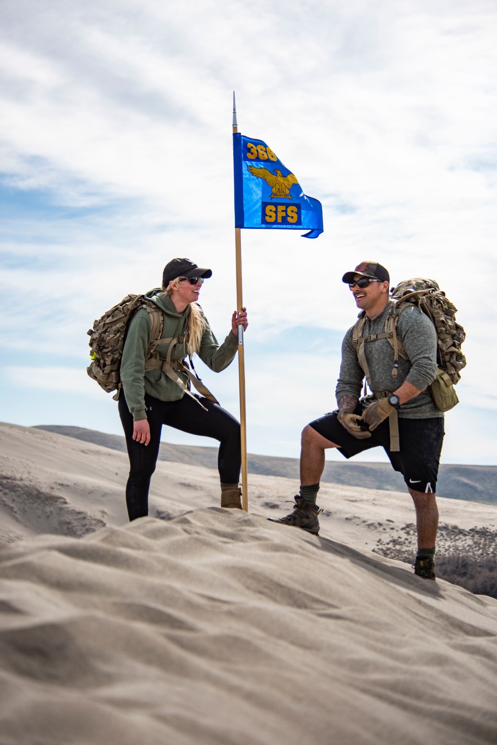 Airmen ruck 26 miles in sand dunes to tribute the Bataan Death March