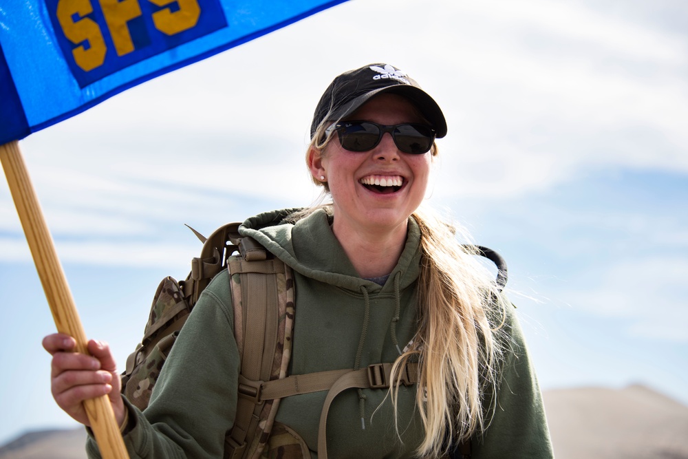 Airmen ruck 26 miles in sand dunes to tribute the Bataan Death March