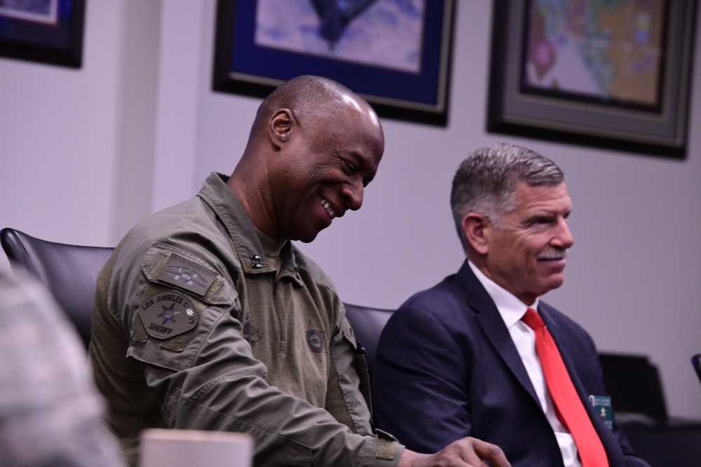 Los Angeles County Sheriff's Department Search and Rescue Team Leaders Tour the 163d Attack Wing