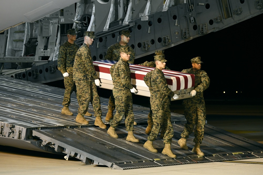 Gunnery Sgt. Diego D. Pongo honored in dignified transfer March 11