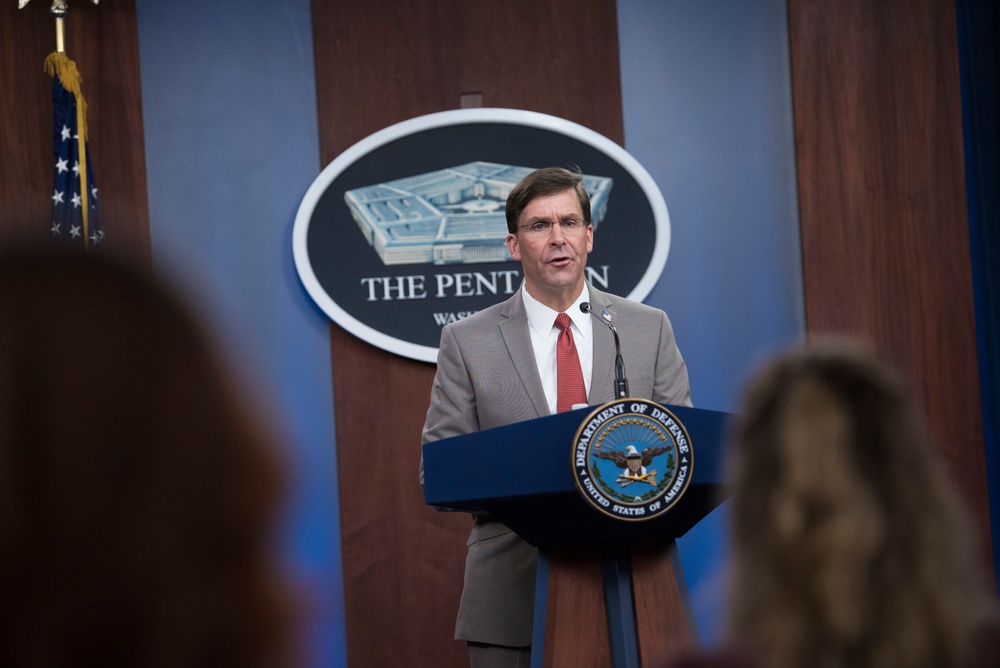 Secretary Esper Briefs Media on COVID-19 Response