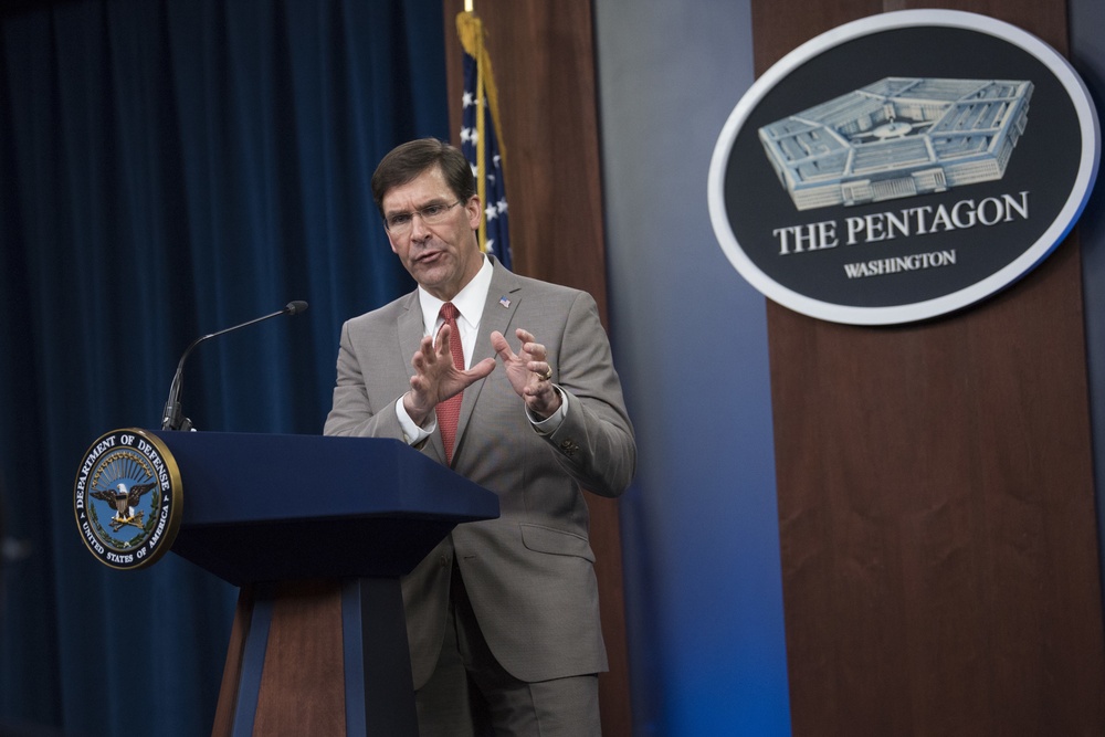 Secretary Esper Briefs Media on COVID-19 Response
