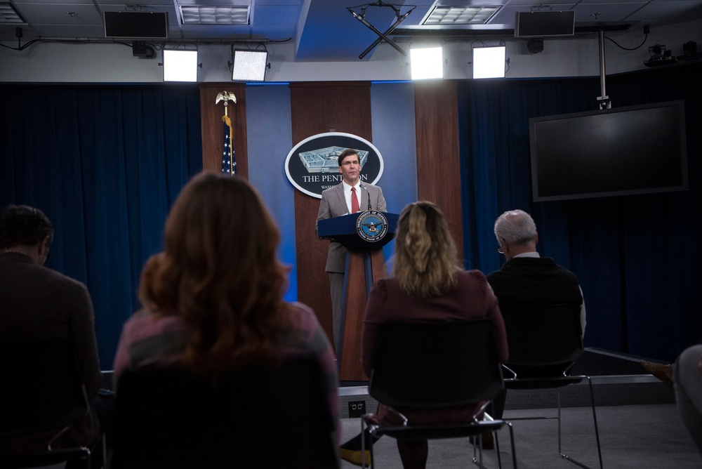 Secretary Esper Briefs Media on COVID-19 Response