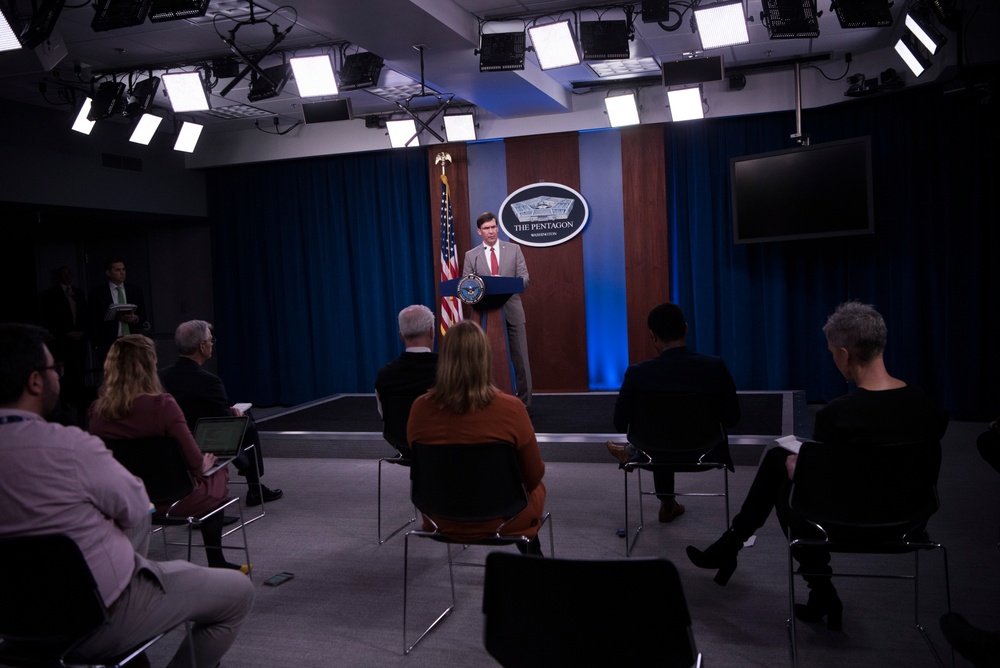 Secretary Esper Briefs Media on COVID-19 Response