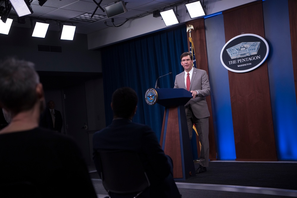 Secretary Esper Briefs Media on COVID-19 Response
