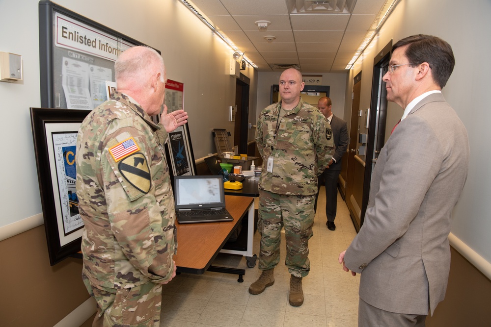 SecDef Esper Visits Army Medical Research Institute of Infectious Diseases at Ft. Detrick