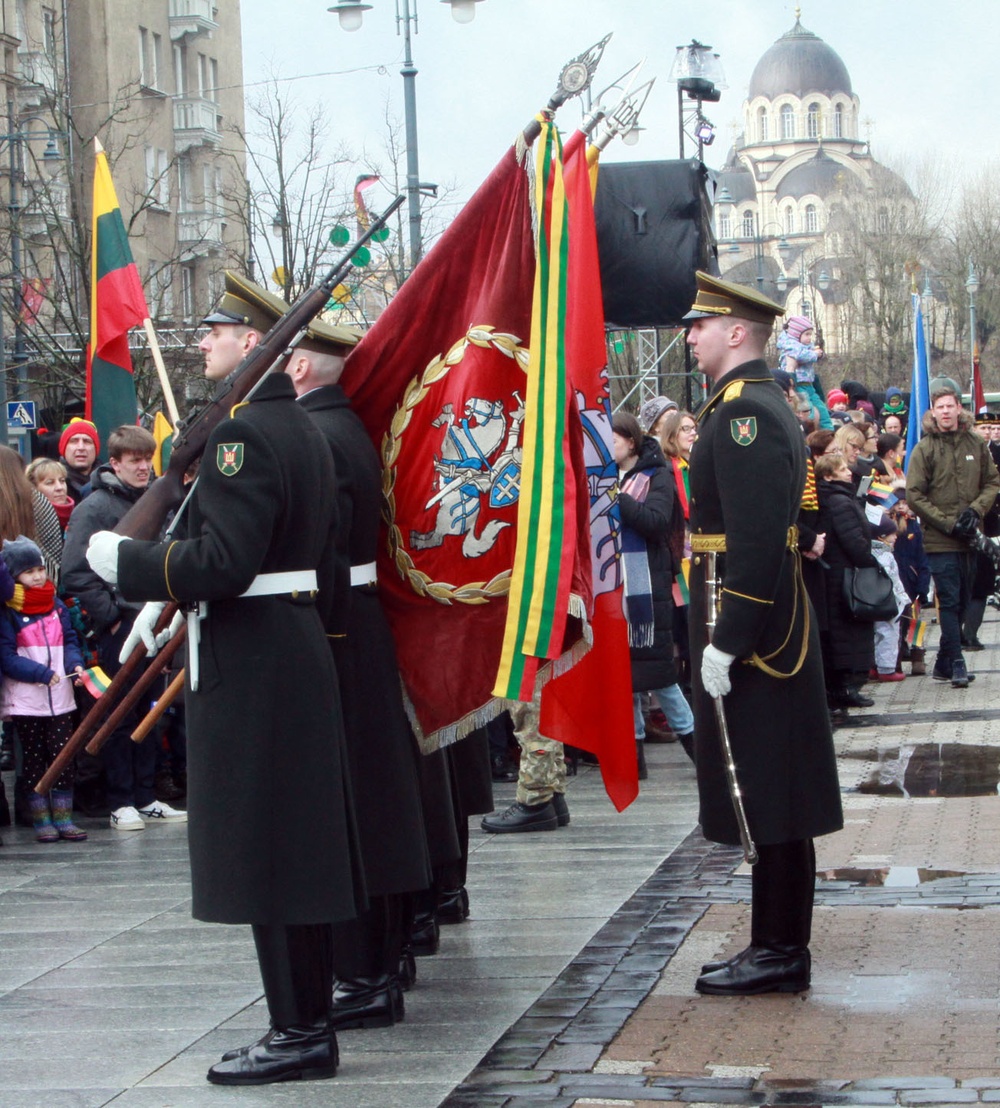 1/9 Cav participates in Lithuanian Independence Day parade and flag ceremony