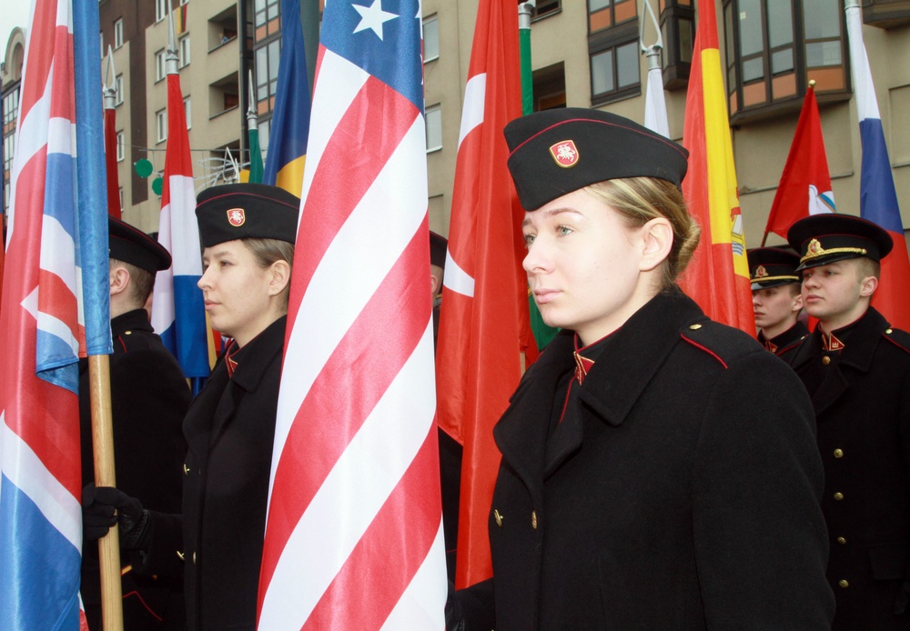 1/9 Cav participates in Lithuanian Independence Day parade and flag ceremony